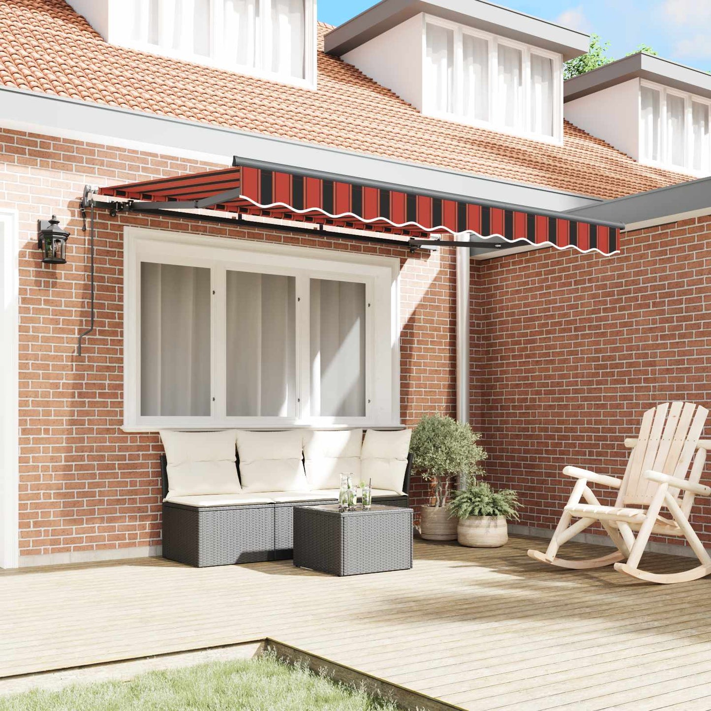 vidaXL Retractable Awning Orange 250 x 200 cm Fabric