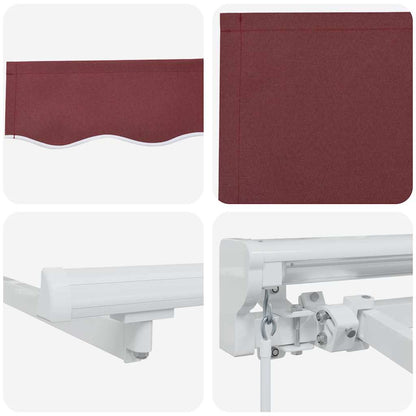 vidaXL Awning Frame Burgundy 250 x 200 cm Polyester with PU coating