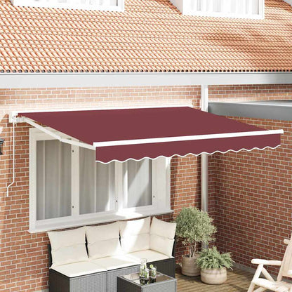 vidaXL Awning Frame Burgundy 250 x 200 cm Polyester with PU coating