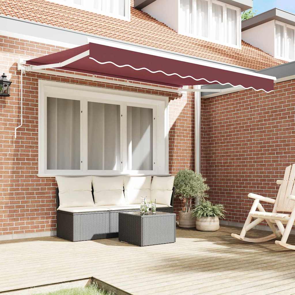 vidaXL Awning Frame Burgundy 250 x 200 cm Polyester with PU coating