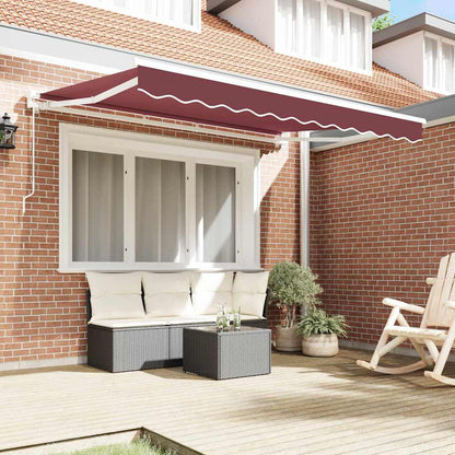 vidaXL Awning Frame Burgundy 250 x 200 cm Polyester with PU coating