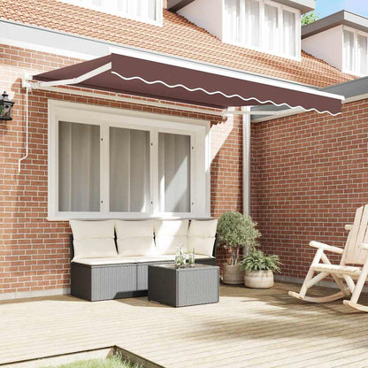 vidaXL Awning Frame Brown 250 x 200 cm Polyester with PU coating