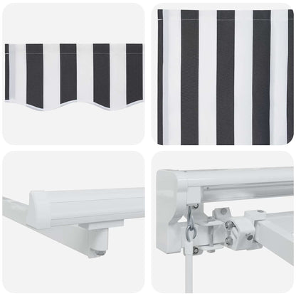 vidaXL Awning Frame Anthracite and White 250 x 200 cm