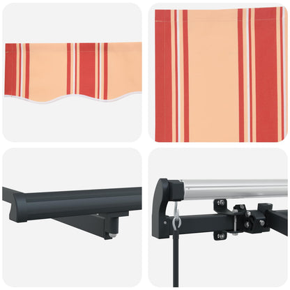 vidaXL Retractable Awning Yellow and Orange 250 x 200 cm Fabric