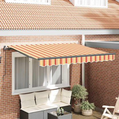 vidaXL Retractable Awning Yellow and Orange 250 x 200 cm Fabric