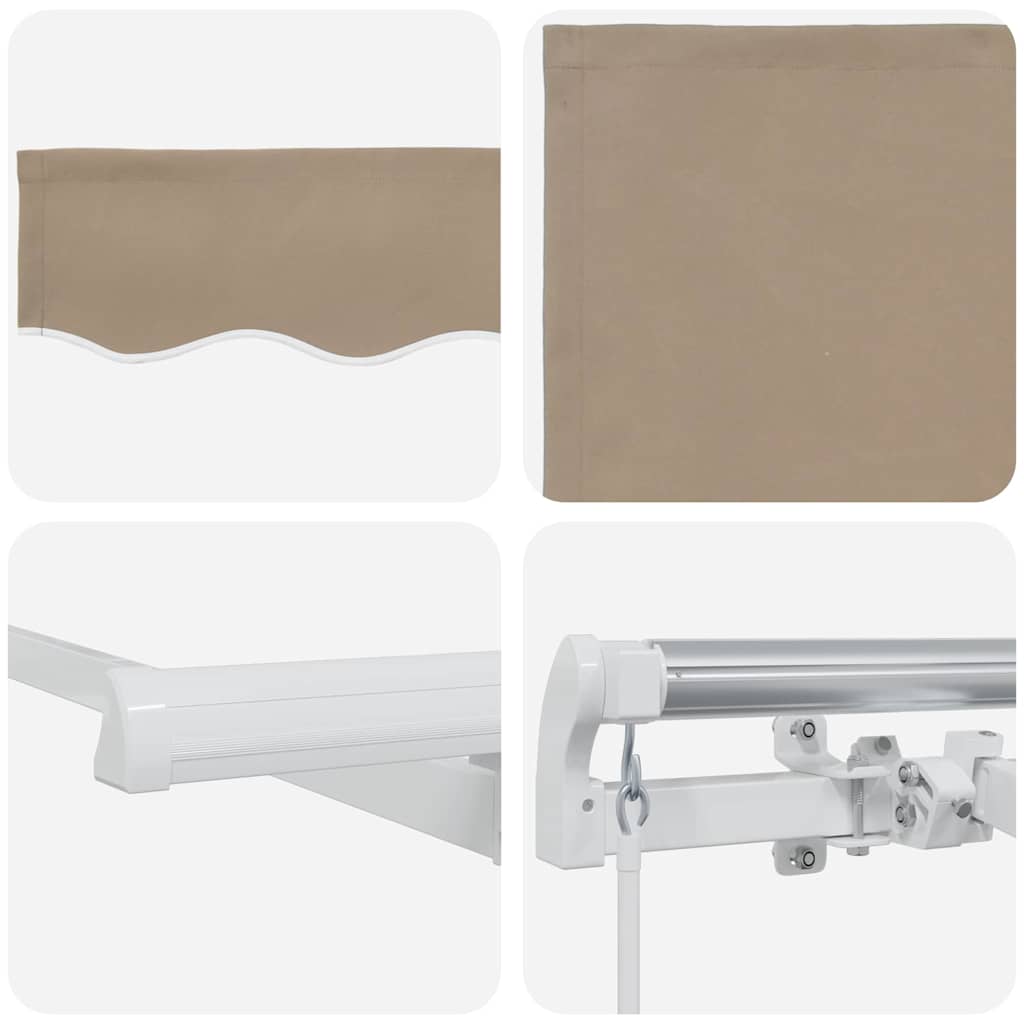 vidaXL Retractable Awning Beige 250 x 200 cm Fabric