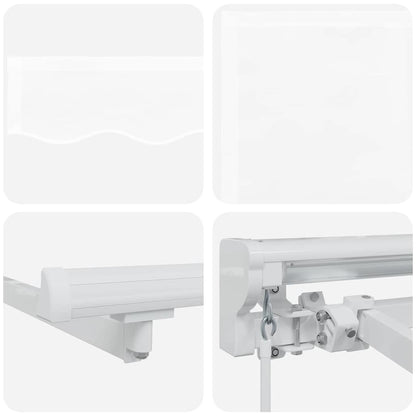 vidaXL Awning Frame White 250 x 200 cm Polyester with PU coating