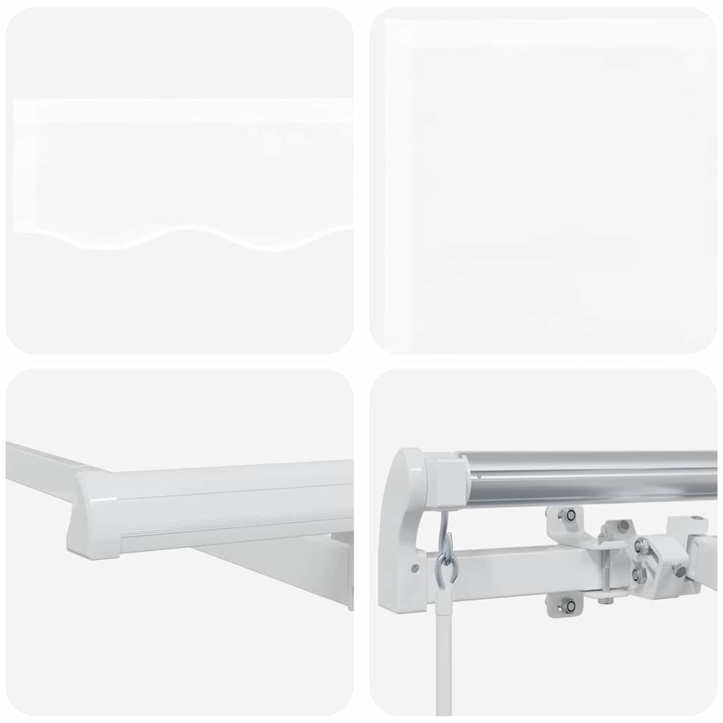 vidaXL Retractable Awning White 250 x 200 cm Fabric