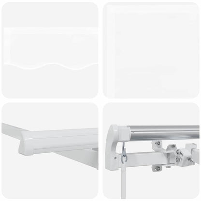 vidaXL Retractable Awning White 250 x 200 cm Fabric