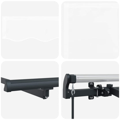 vidaXL Retractable Awning White 250 x 200 cm Fabric