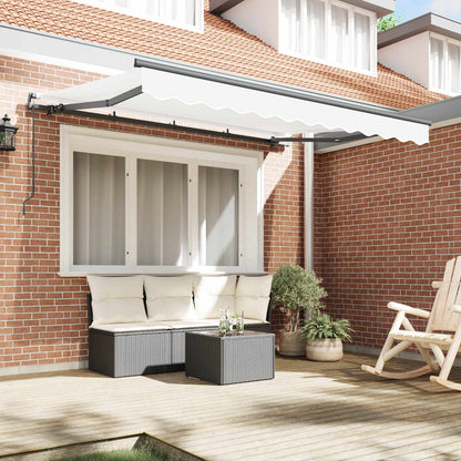 vidaXL Retractable Awning White 250 x 200 cm Fabric