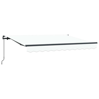 vidaXL Retractable Awning White 250 x 200 cm Fabric