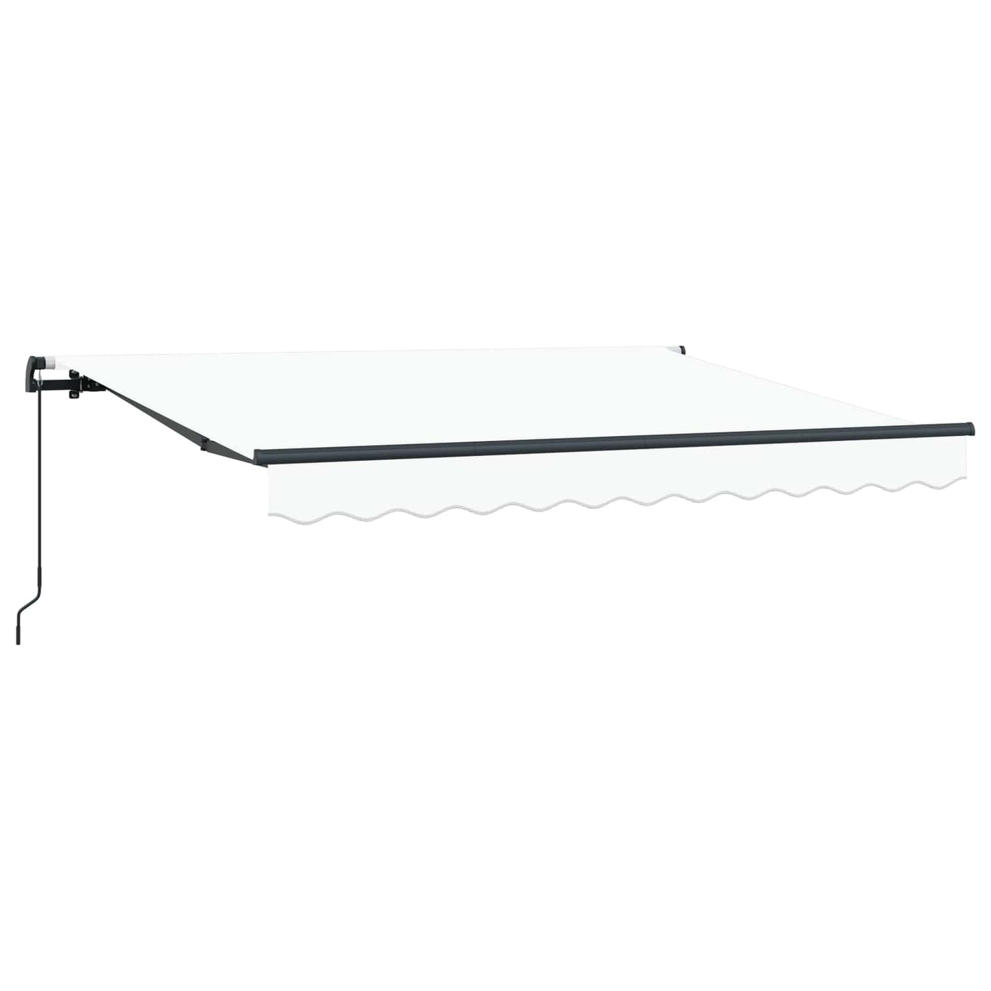vidaXL Retractable Awning White 250 x 200 cm Fabric