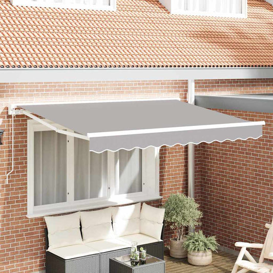 vidaXL Awning Frame Light Grey 250 x 200 cm Polyester with PU coating