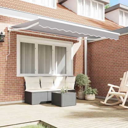 vidaXL Awning Frame Light Grey 250 x 200 cm Polyester with PU coating