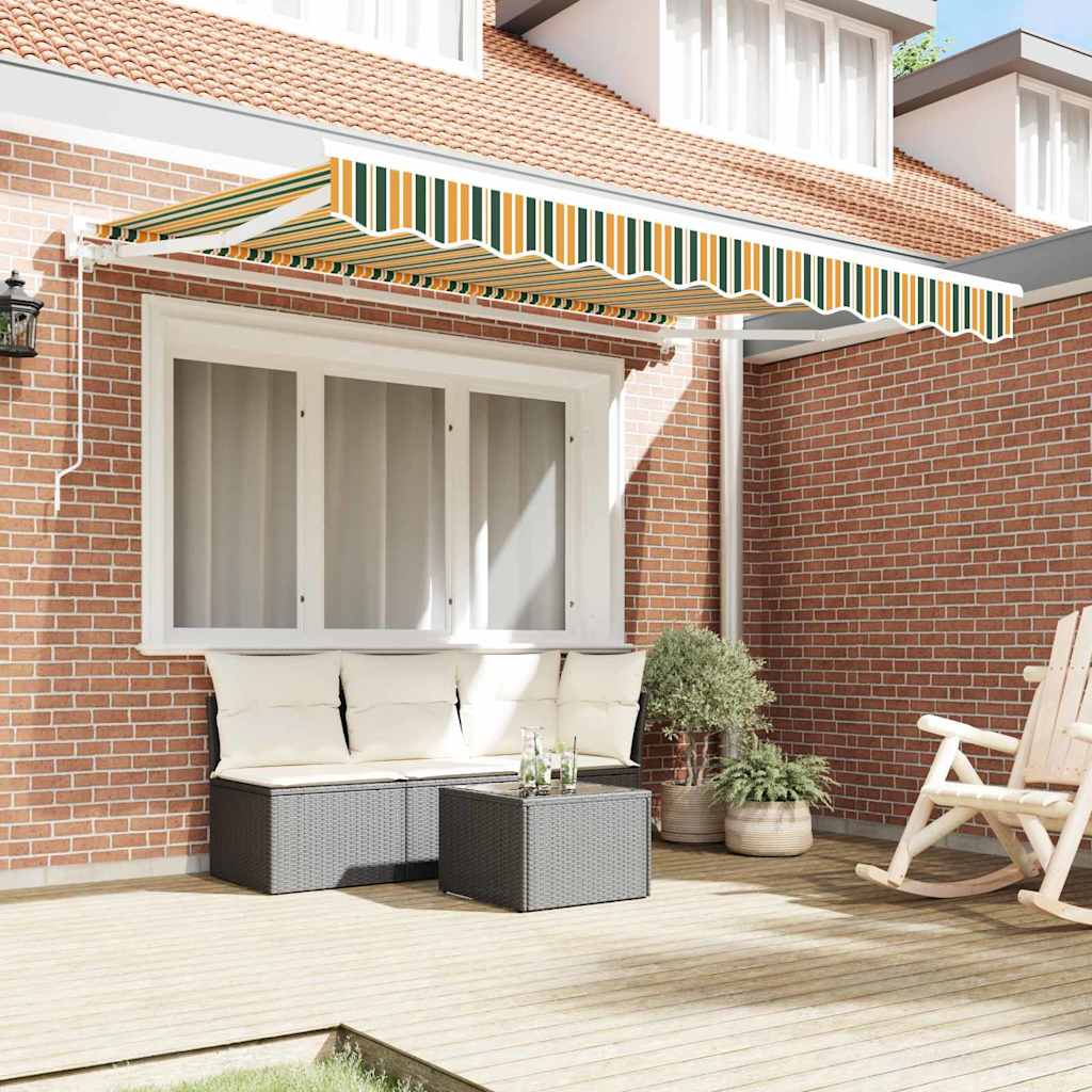 vidaXL Awning Frame Green and Yellow 250 x 200 cm