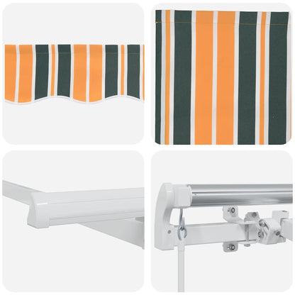 vidaXL Retractable Awning Green 250 x 200 cm Fabric