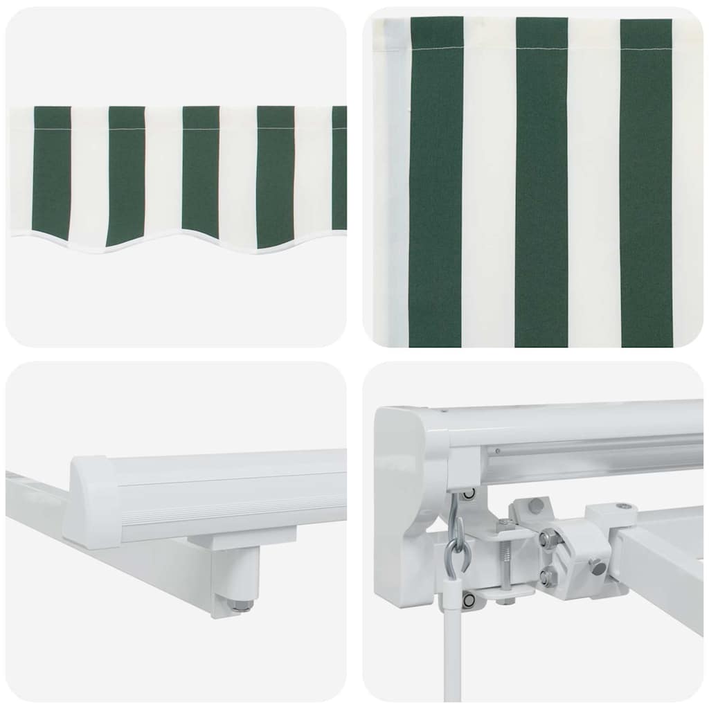 vidaXL Awning Frame Green and White 250 x 200 cm