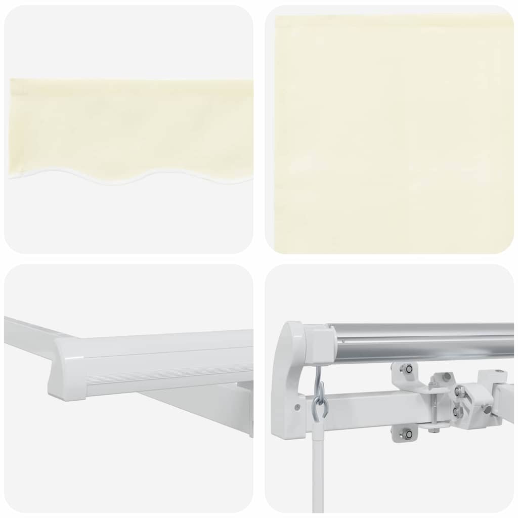 vidaXL Retractable Awning Cream 300 x 200 cm Fabric