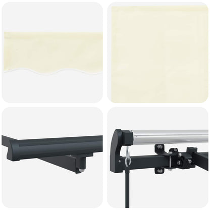 vidaXL Retractable Awning Cream 300 x 200 cm Fabric