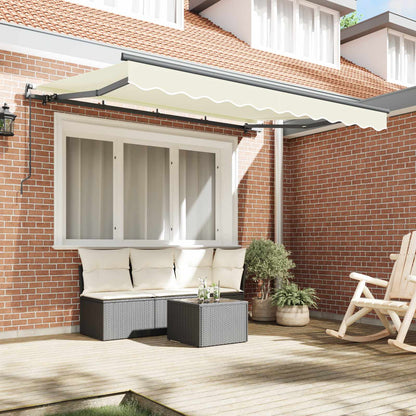 vidaXL Retractable Awning Cream 300 x 200 cm Fabric