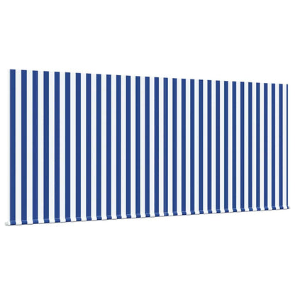 vidaXL Retractable Awning Retractable Blue and White 300 x 200 cm