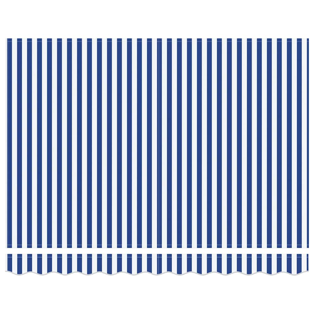 vidaXL Retractable Awning Retractable Blue and White 300 x 200 cm