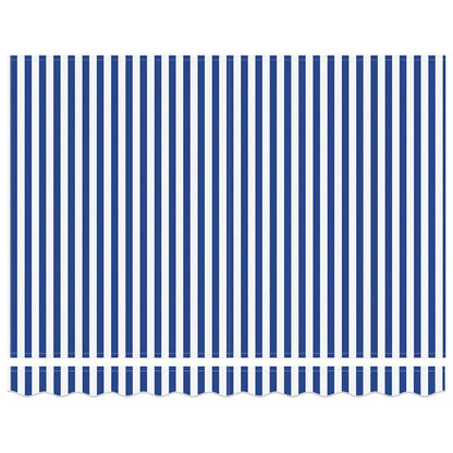 vidaXL Retractable Awning Retractable Blue and White 300 x 200 cm