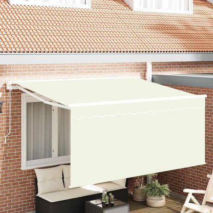 vidaXL Retractable Awning Cream 300 x 200 cm Polyester and Aluminium