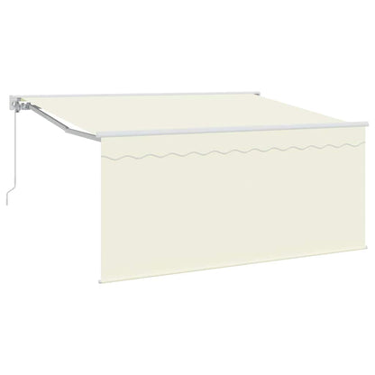 vidaXL Retractable Awning Cream 300 x 200 cm Polyester and Aluminium