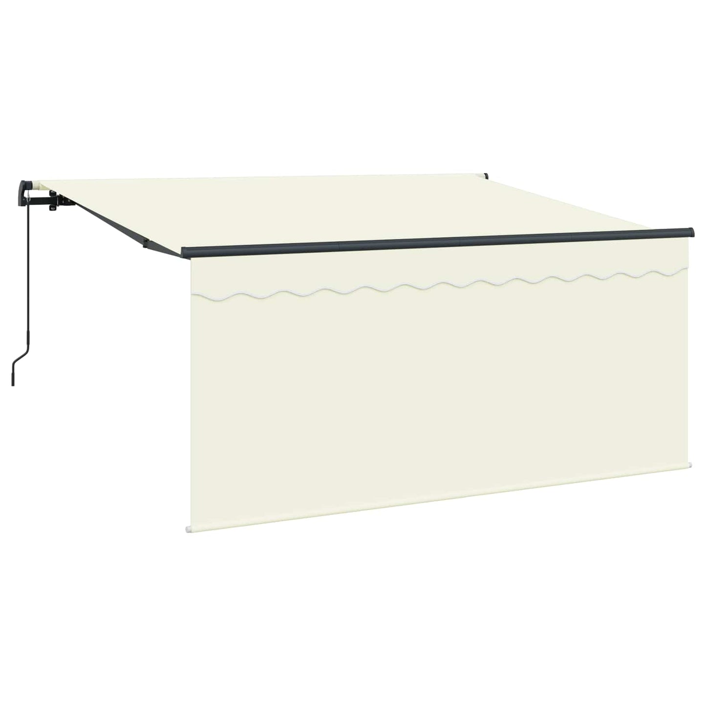 vidaXL Retractable Awning Cream 300 x 200 cm Polyester and Aluminium