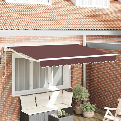 vidaXL Awning Frame Brown 300 x 200 cm Polyester with PU coating