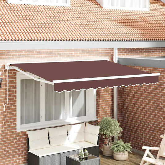 vidaXL Awning Frame Brown 300 x 200 cm Polyester with PU coating
