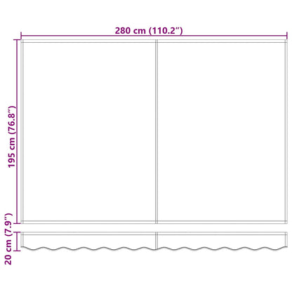 vidaXL Awning Frame Brown 300 x 200 cm Polyester with PU coating
