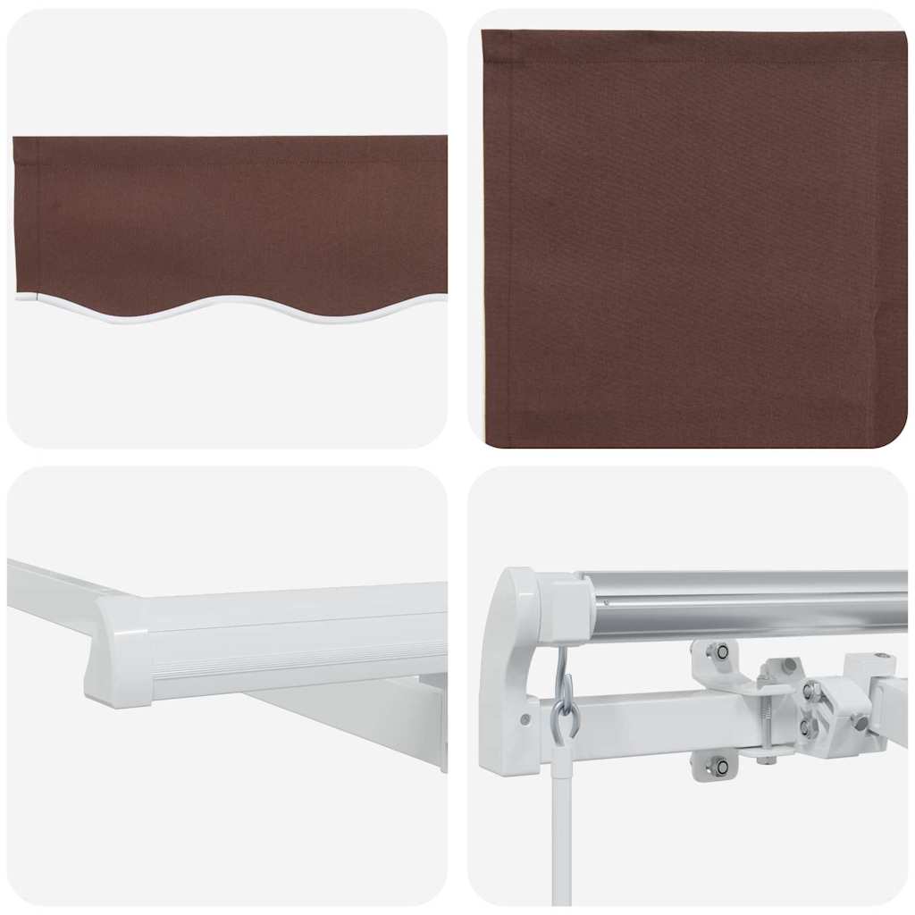 vidaXL Retractable Awning Brown 300 x 200 cm Fabric