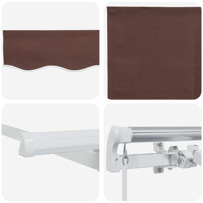 vidaXL Retractable Awning Brown 300 x 200 cm Fabric