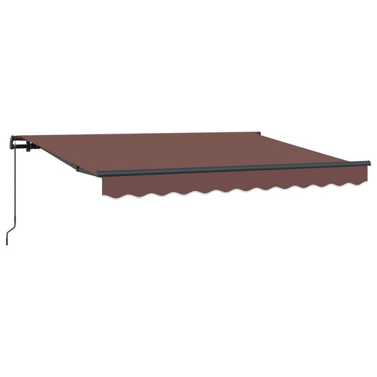 vidaXL Retractable Awning Manual Brown 300 x 200 cm Fabric