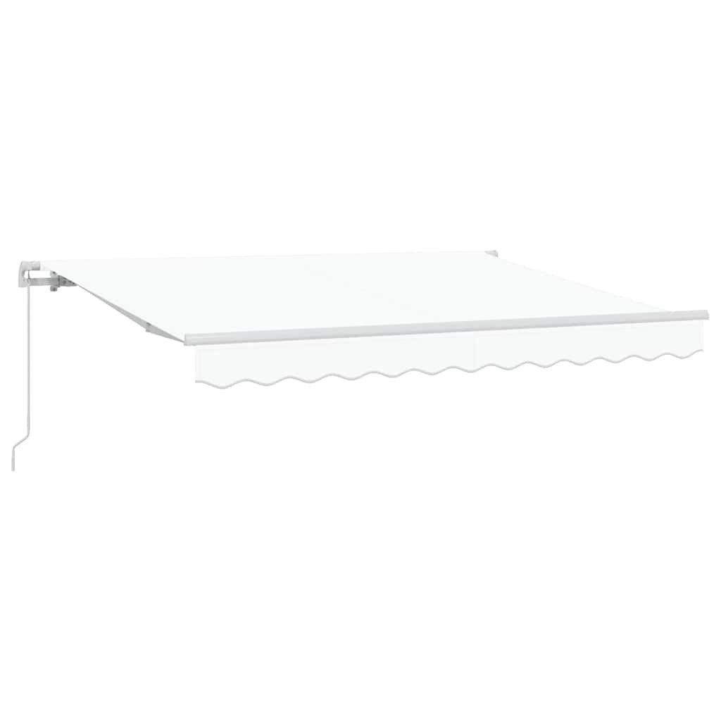 vidaXL Retractable Awning White 300 x 200 cm Fabric
