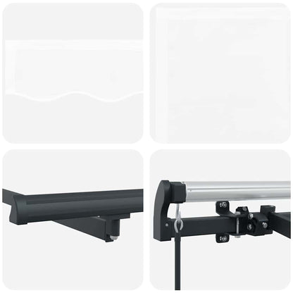 vidaXL Retractable Awning White 300 x 200 cm Fabric