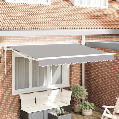 vidaXL Awning Frame Light Grey 300 x 200 cm Polyester with PU coating
