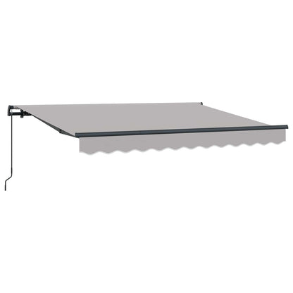 vidaXL Retractable Awning Light Grey 300 x 200 cm Fabric