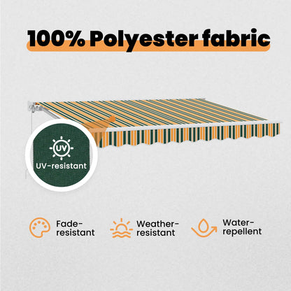 vidaXL Awning Frame Green and Yellow 300 x 200 cm