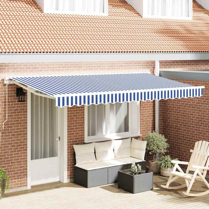 vidaXL Awning Frame Blue and White 350 x 200 cm
