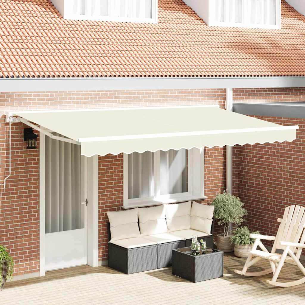 vidaXL Awning Frame Cream 350 x 200 cm Polyester with PU coating