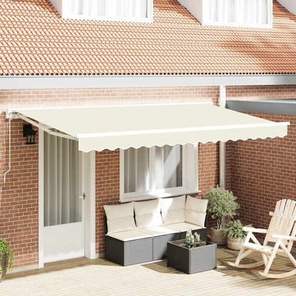 vidaXL Awning Frame Cream 350 x 200 cm Polyester with PU coating