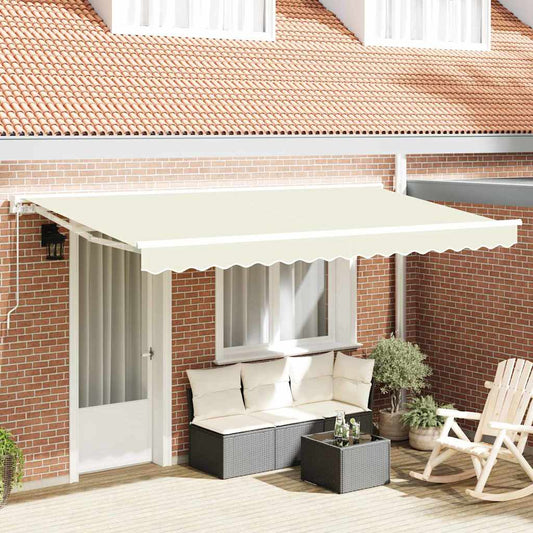 vidaXL Awning Frame Cream 350 x 200 cm Polyester with PU coating