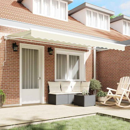 vidaXL Awning Frame Cream 350 x 200 cm Polyester with PU coating