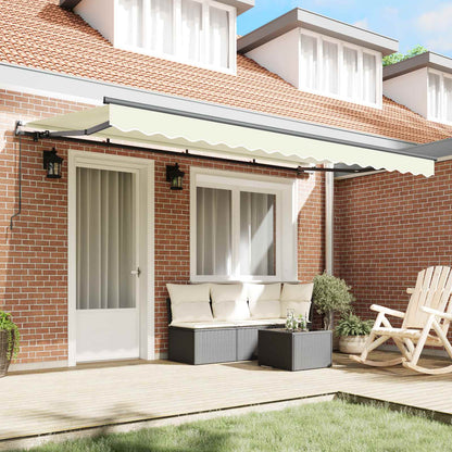 vidaXL Retractable Awning Cream 350 x 200 cm Fabric