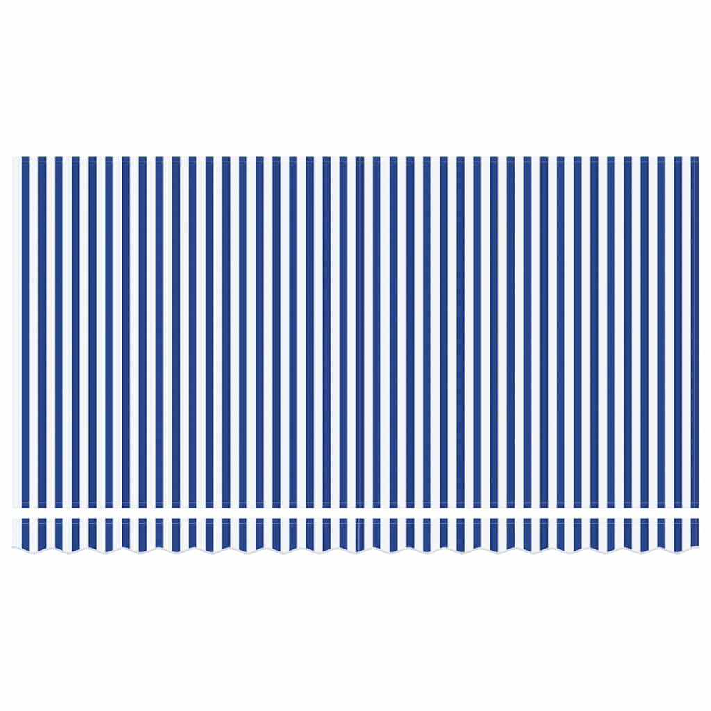 vidaXL Retractable Awning Manual Blue 350 x 200 cm Fabric