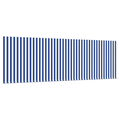vidaXL Retractable Awning Retractable Striped Blue 350 x 200 cm Fabric